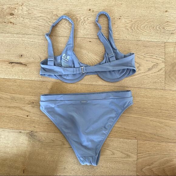 ELE Swims - Underwire Bikini Top & Bottoms in Gray - Picture 6 of 7